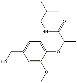 2-[4-(hydroxymethyl)-2-methoxyphenoxy]-N-(2-methylpropyl)propanamide,,结构式