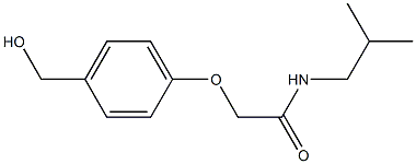 2-[4-(hydroxymethyl)phenoxy]-N-(2-methylpropyl)acetamide 化学構造式