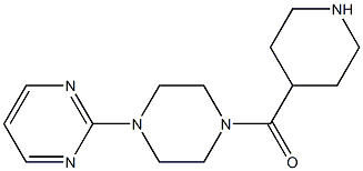 2-[4-(piperidin-4-ylcarbonyl)piperazin-1-yl]pyrimidine Struktur