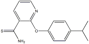 2-[4-(propan-2-yl)phenoxy]pyridine-3-carbothioamide Struktur