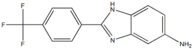 2-[4-(trifluoromethyl)phenyl]-1H-1,3-benzodiazol-5-amine,,结构式