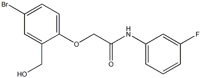 2-[4-bromo-2-(hydroxymethyl)phenoxy]-N-(3-fluorophenyl)acetamide 化学構造式