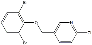 2-chloro-5-(2,6-dibromophenoxymethyl)pyridine,,结构式