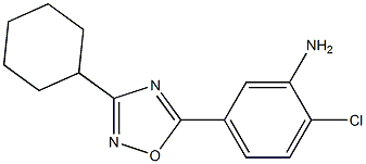 2-chloro-5-(3-cyclohexyl-1,2,4-oxadiazol-5-yl)aniline,,结构式