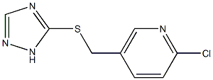 2-chloro-5-[(1H-1,2,4-triazol-5-ylsulfanyl)methyl]pyridine,,结构式