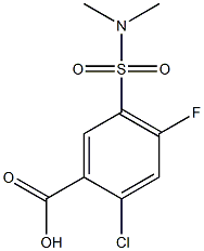2-chloro-5-[(dimethylamino)sulfonyl]-4-fluorobenzoic acid 结构式