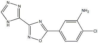 2-chloro-5-[3-(4H-1,2,4-triazol-3-yl)-1,2,4-oxadiazol-5-yl]aniline Struktur