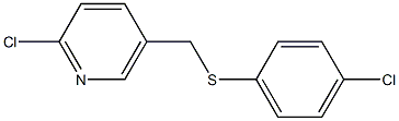 2-chloro-5-{[(4-chlorophenyl)sulfanyl]methyl}pyridine,,结构式