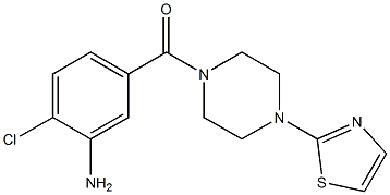 2-chloro-5-{[4-(1,3-thiazol-2-yl)piperazin-1-yl]carbonyl}aniline 结构式