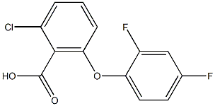 2-chloro-6-(2,4-difluorophenoxy)benzoic acid,,结构式