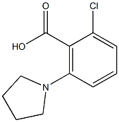 2-chloro-6-(pyrrolidin-1-yl)benzoic acid Struktur