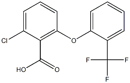 2-chloro-6-[2-(trifluoromethyl)phenoxy]benzoic acid,,结构式
