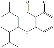 2-chloro-6-{[5-methyl-2-(propan-2-yl)cyclohexyl]oxy}benzaldehyde Struktur