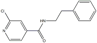 2-chloro-N-(2-phenylethyl)pyridine-4-carboxamide 化学構造式