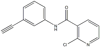 2-chloro-N-(3-ethynylphenyl)nicotinamide 化学構造式