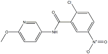 2-chloro-N-(6-methoxypyridin-3-yl)-5-nitrobenzamide Struktur