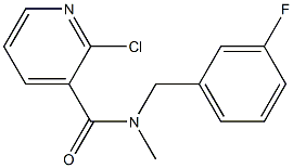 2-chloro-N-[(3-fluorophenyl)methyl]-N-methylpyridine-3-carboxamide,,结构式