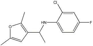 2-chloro-N-[1-(2,5-dimethylfuran-3-yl)ethyl]-4-fluoroaniline Structure