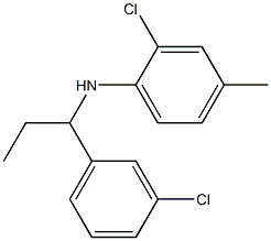 2-chloro-N-[1-(3-chlorophenyl)propyl]-4-methylaniline Structure