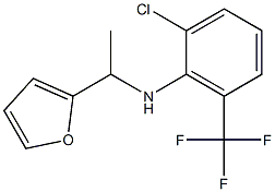 2-chloro-N-[1-(furan-2-yl)ethyl]-6-(trifluoromethyl)aniline,,结构式