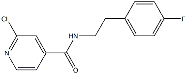 2-chloro-N-[2-(4-fluorophenyl)ethyl]pyridine-4-carboxamide,,结构式