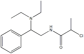 2-chloro-N-[2-(diethylamino)-2-phenylethyl]propanamide Structure