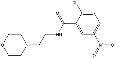 2-chloro-N-[2-(morpholin-4-yl)ethyl]-5-nitrobenzamide,,结构式