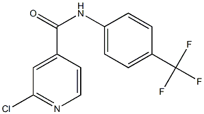 2-chloro-N-[4-(trifluoromethyl)phenyl]pyridine-4-carboxamide,,结构式