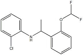 2-chloro-N-{1-[2-(difluoromethoxy)phenyl]ethyl}aniline Structure