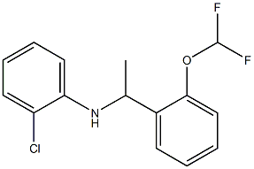 2-chloro-N-{1-[2-(difluoromethoxy)phenyl]ethyl}aniline,,结构式