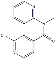2-chloro-N-methyl-N-(pyridin-2-yl)pyridine-4-carboxamide,,结构式