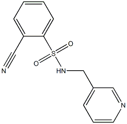 2-cyano-N-(pyridin-3-ylmethyl)benzene-1-sulfonamide,,结构式