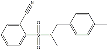  2-cyano-N-methyl-N-[(4-methylphenyl)methyl]benzene-1-sulfonamide