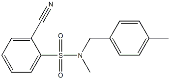 2-cyano-N-methyl-N-[(4-methylphenyl)methyl]benzene-1-sulfonamide Structure