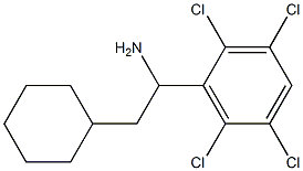 2-cyclohexyl-1-(2,3,5,6-tetrachlorophenyl)ethan-1-amine,,结构式