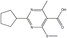 2-cyclopentyl-4-methyl-6-(methylthio)pyrimidine-5-carboxylic acid