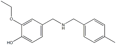 2-ethoxy-4-({[(4-methylphenyl)methyl]amino}methyl)phenol Struktur