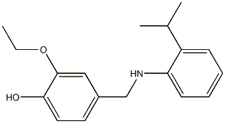 2-ethoxy-4-({[2-(propan-2-yl)phenyl]amino}methyl)phenol Structure