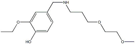 2-ethoxy-4-({[3-(2-methoxyethoxy)propyl]amino}methyl)phenol 结构式