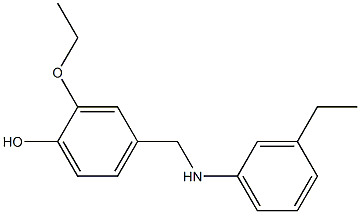2-ethoxy-4-{[(3-ethylphenyl)amino]methyl}phenol 结构式