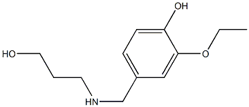 2-ethoxy-4-{[(3-hydroxypropyl)amino]methyl}phenol 结构式