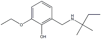 2-ethoxy-6-{[(2-methylbutan-2-yl)amino]methyl}phenol 化学構造式