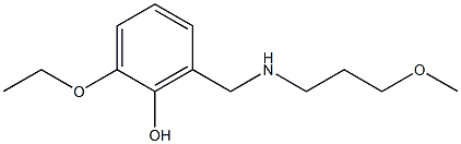 2-ethoxy-6-{[(3-methoxypropyl)amino]methyl}phenol,,结构式