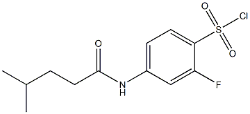 2-fluoro-4-(4-methylpentanamido)benzene-1-sulfonyl chloride