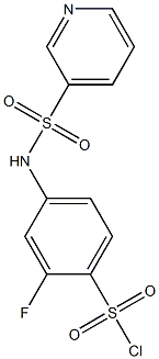 2-fluoro-4-(pyridine-3-sulfonamido)benzene-1-sulfonyl chloride|