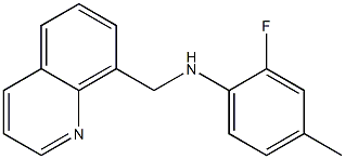 2-fluoro-4-methyl-N-(quinolin-8-ylmethyl)aniline,,结构式
