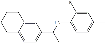 2-fluoro-4-methyl-N-[1-(5,6,7,8-tetrahydronaphthalen-2-yl)ethyl]aniline Struktur