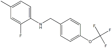 2-fluoro-4-methyl-N-{[4-(trifluoromethoxy)phenyl]methyl}aniline Struktur