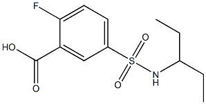 2-fluoro-5-(pentan-3-ylsulfamoyl)benzoic acid Structure