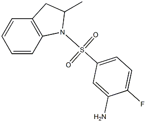 2-fluoro-5-[(2-methyl-2,3-dihydro-1H-indole-1-)sulfonyl]aniline|